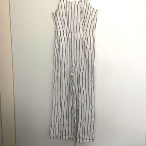 Ann Taylor Loft striped jumpsuit